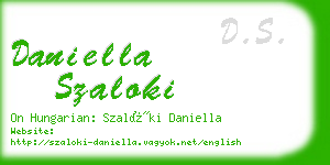 daniella szaloki business card